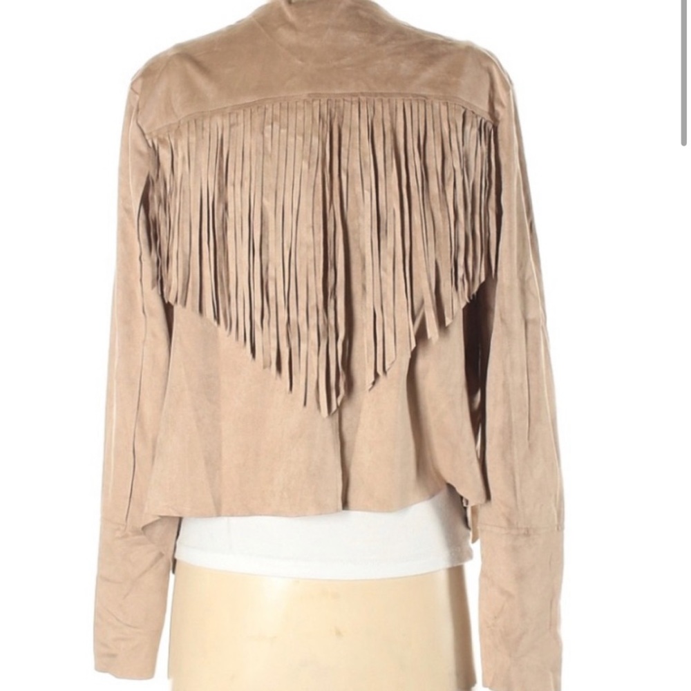 Bisou Bisou faux suede, fringed jacket